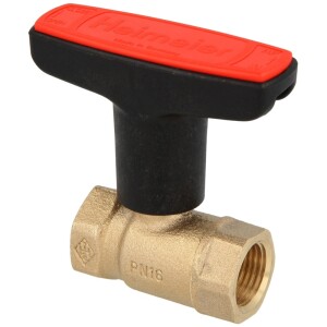 Heimeier red brass ball valve Globo H 1 1/4" IT/IT, with T-handle, 0600-05.000 060005000