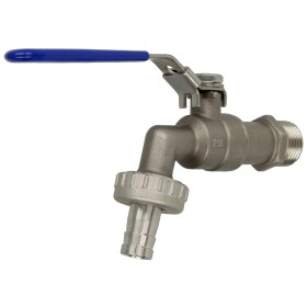 Ball drain valve 1&quot; ET with lever stainless steel