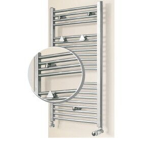 OEG bathroom radiator set Bahama silver effect curved 806 W