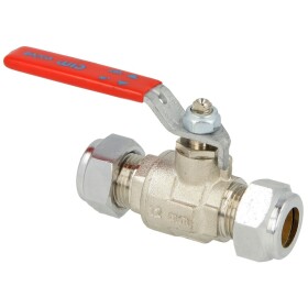 Brass ball valve with clamp ring joint both ends Ø...