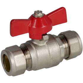 Brass ball valve with clamp ring joint both ends Ø...