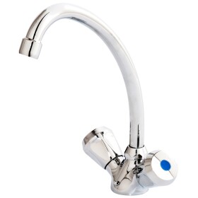Two-handle single-hole sink mixer plastic tap handle,...