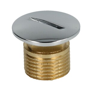 Blank plug 3/8" chrome-plated brass