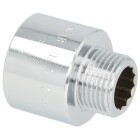 Reducer IT/ET 1/2&quot; x 3/8&quot; with internal polygon chrome-plated brass