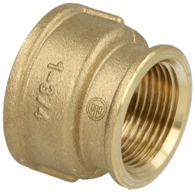 Double socket IT/IT 1&quot; x 3/4&quot; reducing brass...