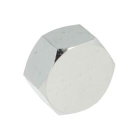Hexagon cap IT 1/2&quot; chrome-plated brass