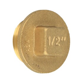 Plug ET 1/2" with square brass bright