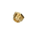 Plug ET 1/2&quot; with hexagon brass bright