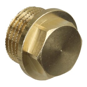 Plug ET 1&quot; with hexagon brass bright