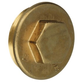Plug ET 1 1/4" with hexagon brass bright