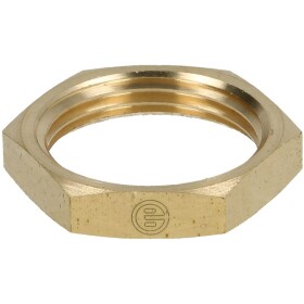 Lock nut 3/4" IT with hexagon brass bright