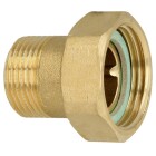 Screw connection ET/IT 1/2&quot; x 3/4&quot; flat-sealing brass bright