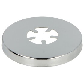 Push-on rosette, brass chrome-plated 61 mm x 1/2&quot; x...
