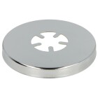 Push-on rosette, brass chrome-plated 61 mm x 1/2&quot; x 7 mm