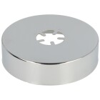 Push-on rosette, brass chrome-plated 80 mm x 1/2&quot; x 20 mm