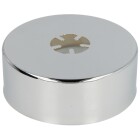 Push-on rosette, brass chrome-plated 80 mm x 1/2&quot; x 30 mm