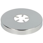 Push-on rosette, brass chrome-plated 80 mm x 3/4&quot; x 10 mm