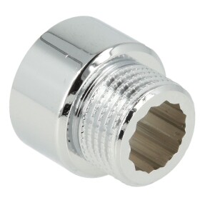 Tap extension 1/2" x 15 mm chrome-plated brass