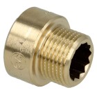 Tap extension 1/2&quot; x 15 mm bright brass