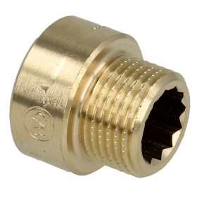 Tap extension 3/4&quot; x 10 mm bright brass