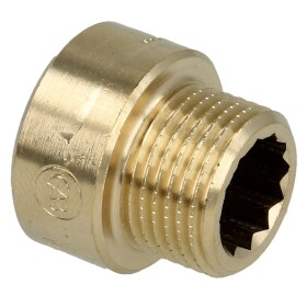 Tap extension 3/4&quot; x 15 mm bright brass