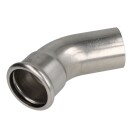 Stainless steel press fitting bend 45&deg; 18 mm F/M with M-contour