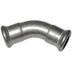 Stainless steel press fitting bend 45&deg; 15 mm F/F with M-contour