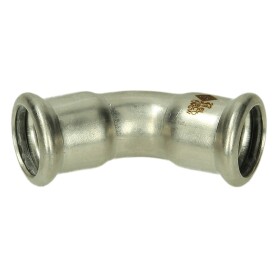 Stainless steel press fitting bend 45&deg; 22 mm F/F with...