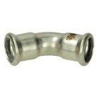 Stainless steel press fitting bend 45&deg; 22 mm F/F with M-contour