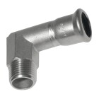 Stainless steel press fitting adapter elbow 28 mm I x 1&quot; ET with M-contour