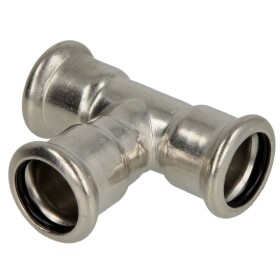 Stainless steel press fitting T-piece 15 mm F/F/F with...