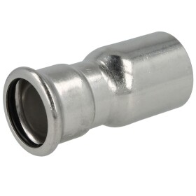 Stainless steel press fitting reducer 35 x 22 mm M/F with...