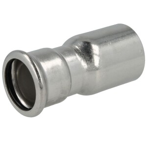 Stainless steel press fitting reducer 54 x 35 mm M/F with M-contour