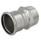 Stainless steel press fitting adapter 28 mm I x 1&quot; ET with M-contour