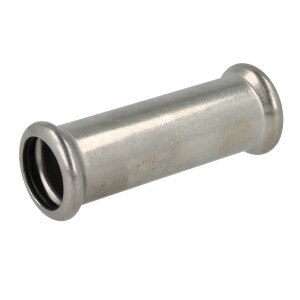 Stainless steel press fitting long socket 35 mm F/F with M-contour
