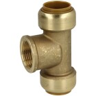 Tectite push-fitting T-piece with outlet 22 mm x 3/4&quot; IT