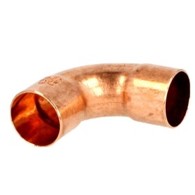 Soldered fitting copper bend 90&deg; 28 mm F/F