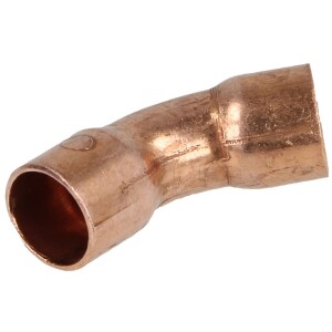 Soldered fitting copper bend 45° 28 mm F/F