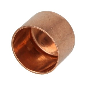 Soldered fitting copper cap 28 mm
