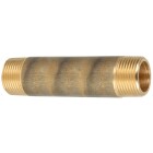Nipple double laiton rouge 1 1/4&quot; x 100 mm