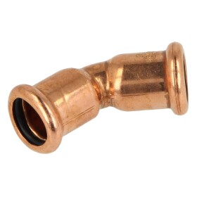 Press fitting copper elbow 45° 22 mm F/F contour M