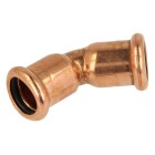 Press fitting copper elbow 45&deg; 42 mm F/F (contour M)