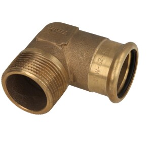 Press fitting copper elbow 90° 12 mm x 1/2" ET (contour M)