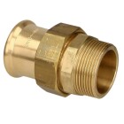 Raccord &agrave; sertir laiton rouge 12 mm x 3/8&quot; FM contour M