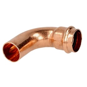 Press fitting copper elbow 90° 35 mm F/M contour V