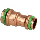 Press fitting copper reducing coupling 16 x 14 mm F/F contour V