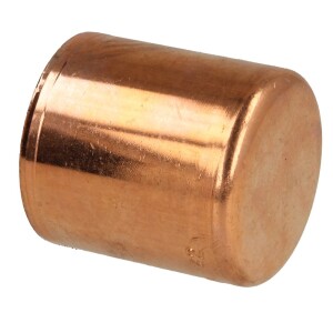 Raccord à sertir cuivre bouchon 15 mm contour V