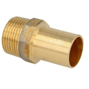 Press fitting red brass adaptor sleeve 15 mm x 1/2" ET contour V