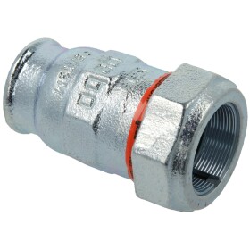 Raccord de serrage fonte mall. FF 1 1/2" p. tube...