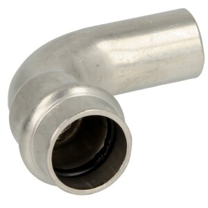 Stainless steel pressfitting elbow 90° 15 mm F/M V-contour